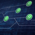 Whatsapp Icon Line Connection of Circuit Board